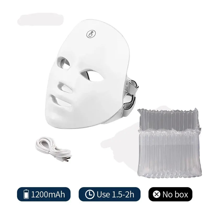 7-Color Wireless LED Face Mask for Skin Repair & Anti-Aging