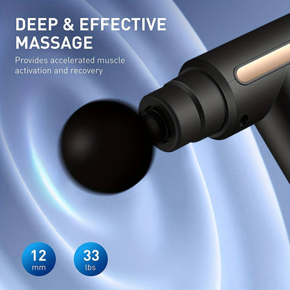 Portable Massage Gun with LED Screen – Deep Tissue Percussion Massager