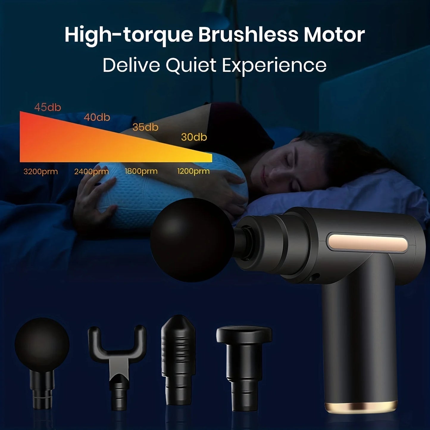 Portable Massage Gun with LED Screen – Deep Tissue Percussion Massager