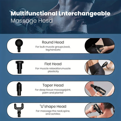 Portable Massage Gun with LED Screen – Deep Tissue Percussion Massager