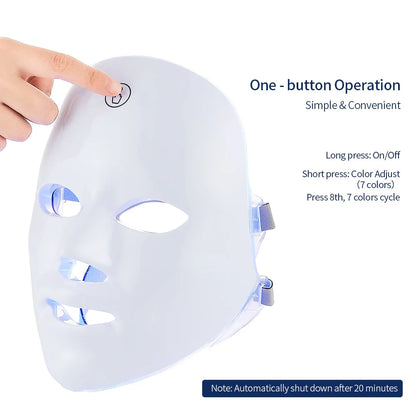7-Color Wireless LED Face Mask for Skin Repair & Anti-Aging