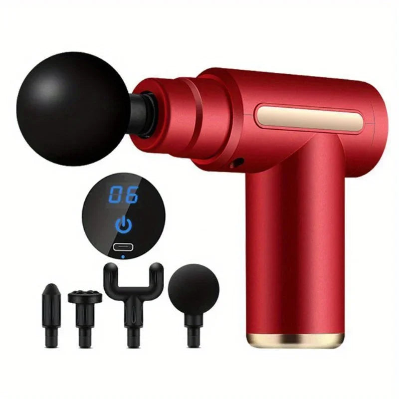 Portable Massage Gun with LED Screen – Deep Tissue Percussion Massager
