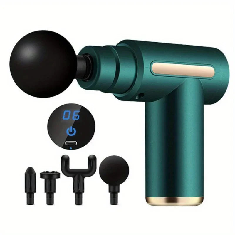 Portable Massage Gun with LED Screen – Deep Tissue Percussion Massager