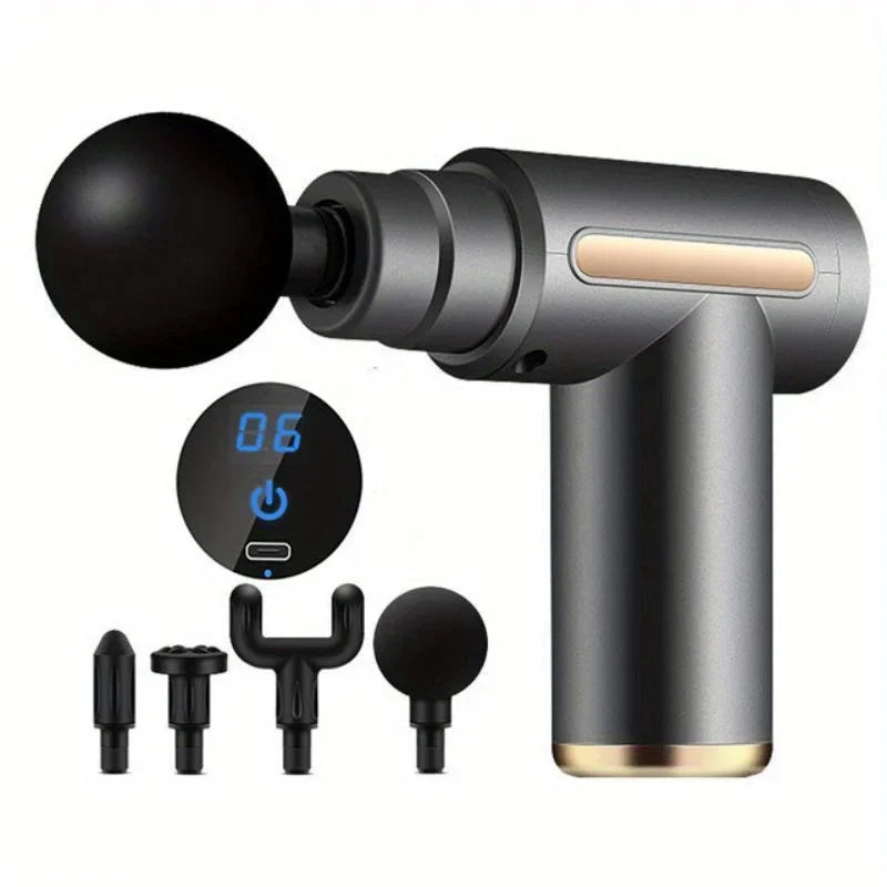 Portable Massage Gun with LED Screen – Deep Tissue Percussion Massager