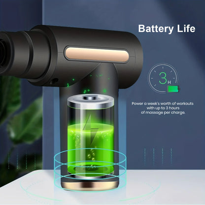 Portable Massage Gun with LED Screen – Deep Tissue Percussion Massager