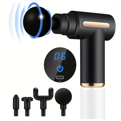 Portable Massage Gun with LED Screen – Deep Tissue Percussion Massager