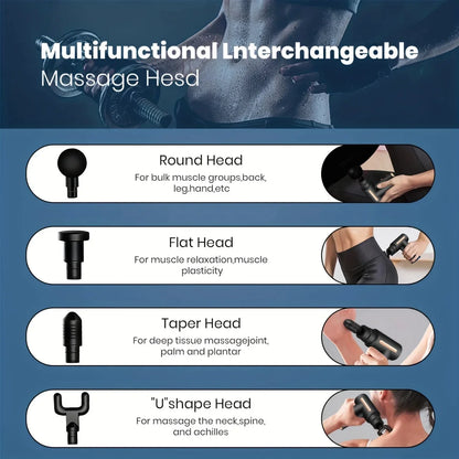 Portable Massage Gun with LED Screen – Deep Tissue Percussion Massager